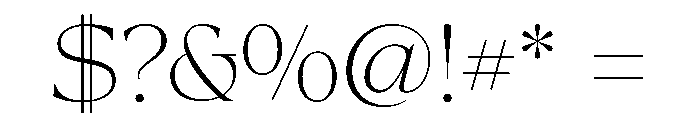 La Mericana Thin Font OTHER CHARS