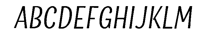 La Parisienne Sans Regular Italic Font UPPERCASE