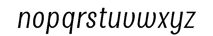 La Parisienne Sans Regular Italic Font LOWERCASE