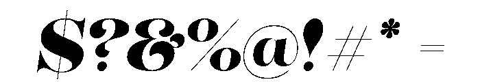 La Truffe Regular Italic Font OTHER CHARS
