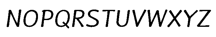 La Veronique Notes Regular Italic Font UPPERCASE