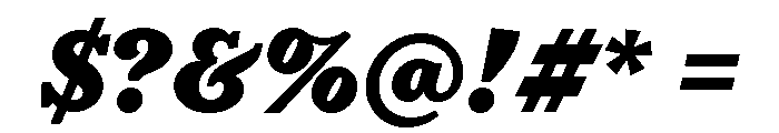 LaFarge Black Italic Font OTHER CHARS