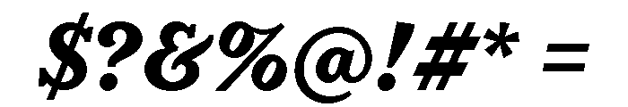 LaFarge Bold Italic Font OTHER CHARS