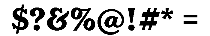 LaFarge Bold Font OTHER CHARS