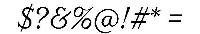 LaFarge Book Italic Font OTHER CHARS