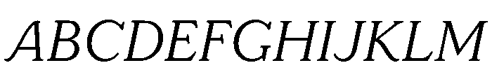 LaFarge Book Italic Font UPPERCASE