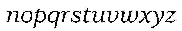 LaFarge Book Italic Font LOWERCASE