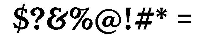 LaFarge Demi Bold Font OTHER CHARS