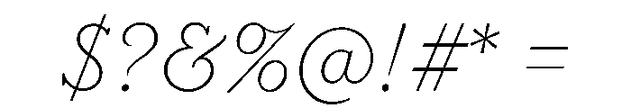 LaFarge Italic Font OTHER CHARS