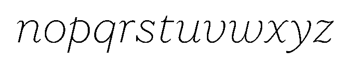 LaFarge Italic Font LOWERCASE