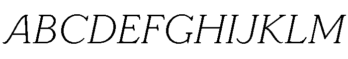 LaFarge Light Italic Font UPPERCASE