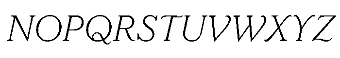 LaFarge Light Italic Font UPPERCASE