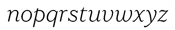 LaFarge Light Italic Font LOWERCASE