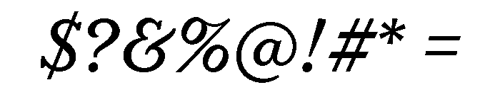 LaFarge Medium Italic Font OTHER CHARS