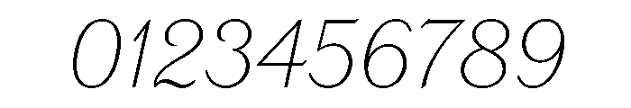 LaFarge Thin Italic Font OTHER CHARS