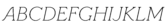 LaFarge Thin Italic Font UPPERCASE