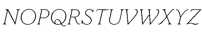 LaFarge Thin Italic Font UPPERCASE