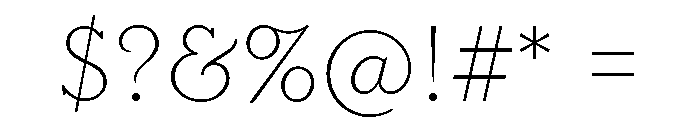 LaFarge Thin Font OTHER CHARS