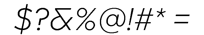 Landform Light Italic Font OTHER CHARS