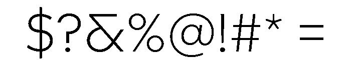 Landform Light Font OTHER CHARS