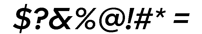 Landform Medium Italic Font OTHER CHARS