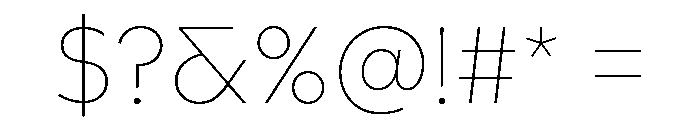 Landform Thin Font OTHER CHARS
