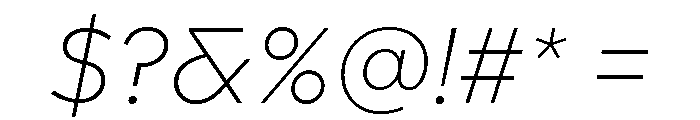 Landform Ultra Light Italic Font OTHER CHARS