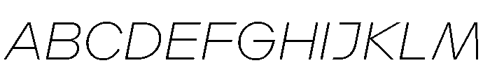 Landform Ultra Light Italic Font UPPERCASE