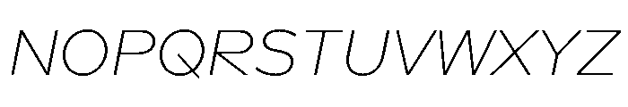 Landform Ultra Light Italic Font UPPERCASE