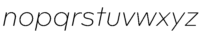 Landform Ultra Light Italic Font LOWERCASE