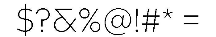 Landform Ultra Light Font OTHER CHARS