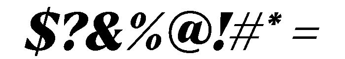 Larken Black Italic Font OTHER CHARS