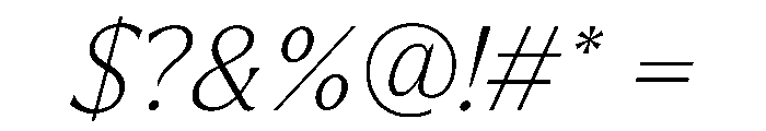 Larken Italic Font OTHER CHARS