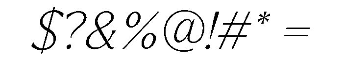 Larken Thin Italic Font OTHER CHARS