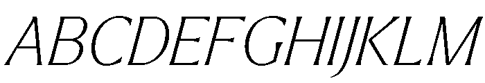 Larken Thin Italic Font UPPERCASE