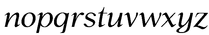 Late November Regular Italic Font LOWERCASE