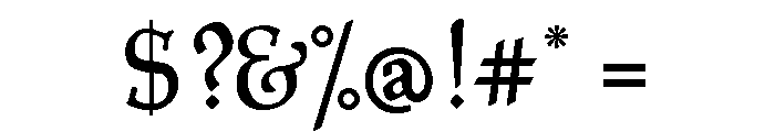 Latimer Regular Font OTHER CHARS