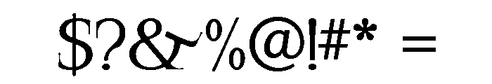 Latina Regular Font OTHER CHARS