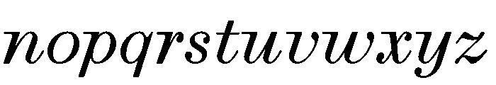 Law Italic Regular Font LOWERCASE