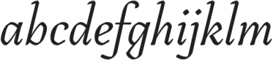 LC Tejuela Regular Italic otf (400) Font LOWERCASE