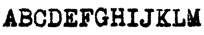 L.C. Smith 5 typewriter Font UPPERCASE