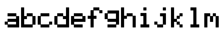 LCD Solid Font LOWERCASE