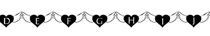 LCR Angelic Hearts Font LOWERCASE