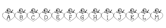 LCR Cupid's Heart Font LOWERCASE