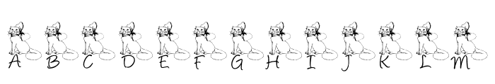 LCR Kat's Cattitude Font UPPERCASE