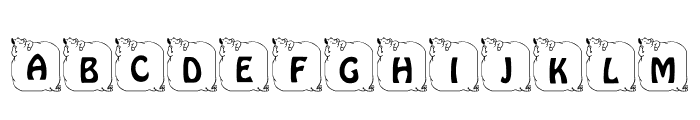 LCR Prissy Pig Font LOWERCASE