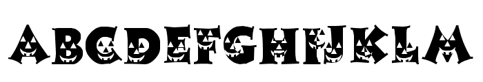 LCR Pumpkin Face Font LOWERCASE