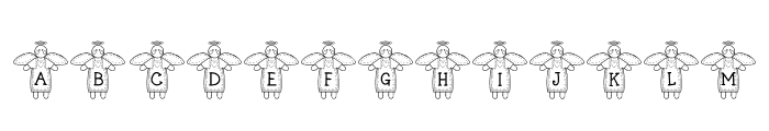 LCR Stitched by an Angel Font UPPERCASE