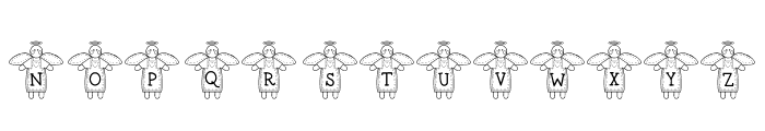 LCR Stitched by an Angel Font UPPERCASE
