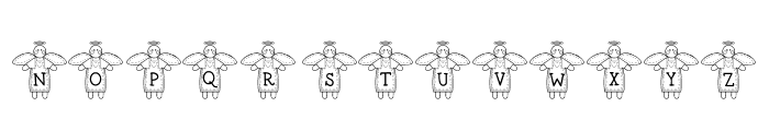LCR Stitched by an Angel Font LOWERCASE